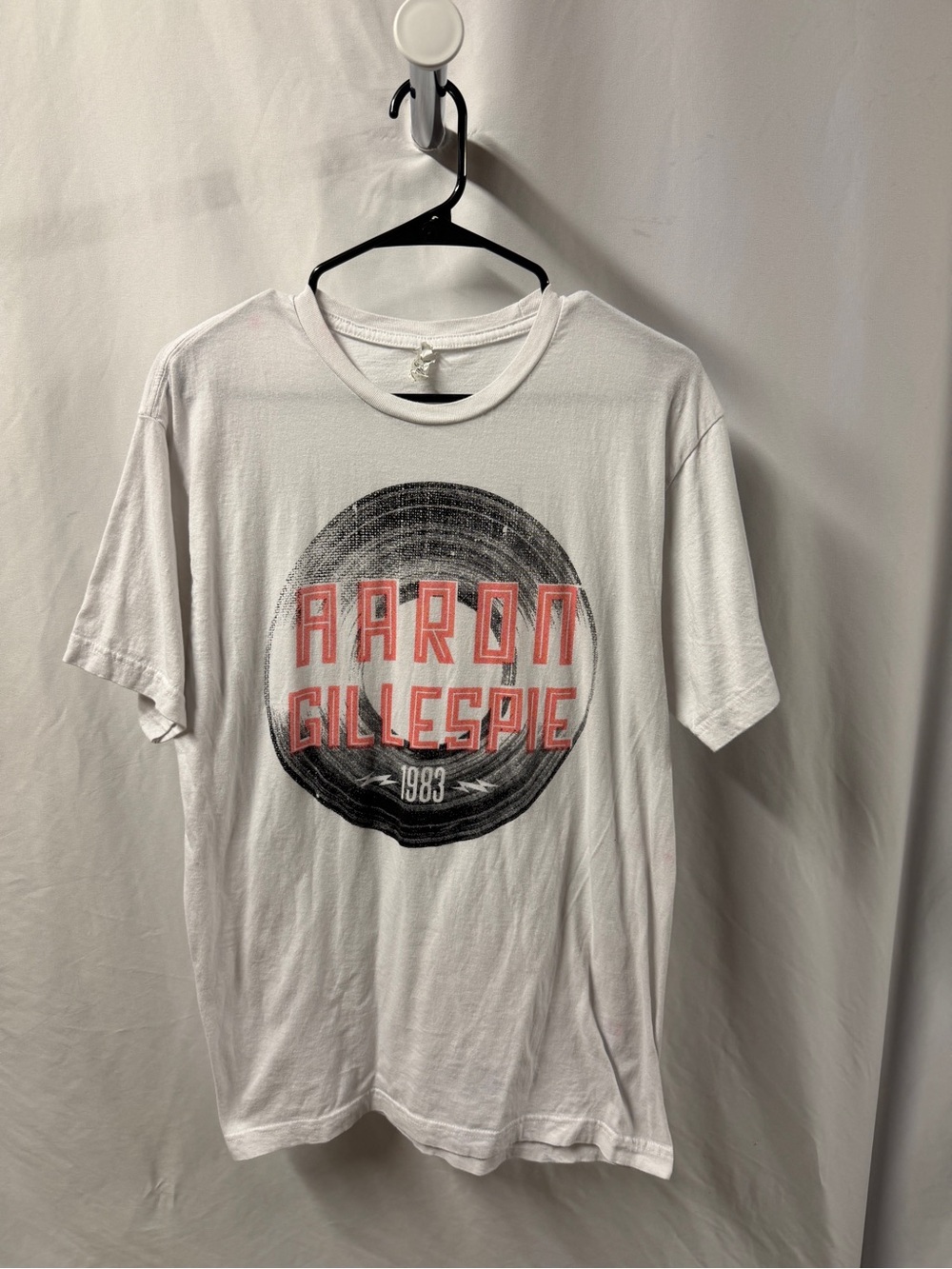 Tultex White Short Sleeve Graphic Tee with Coral Print